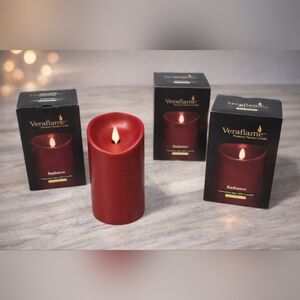 Veraflame Set of 4 Flameless Flickering LED Candles Red – New in Box